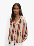 Blusa Estampado Contraste 100% Algodón