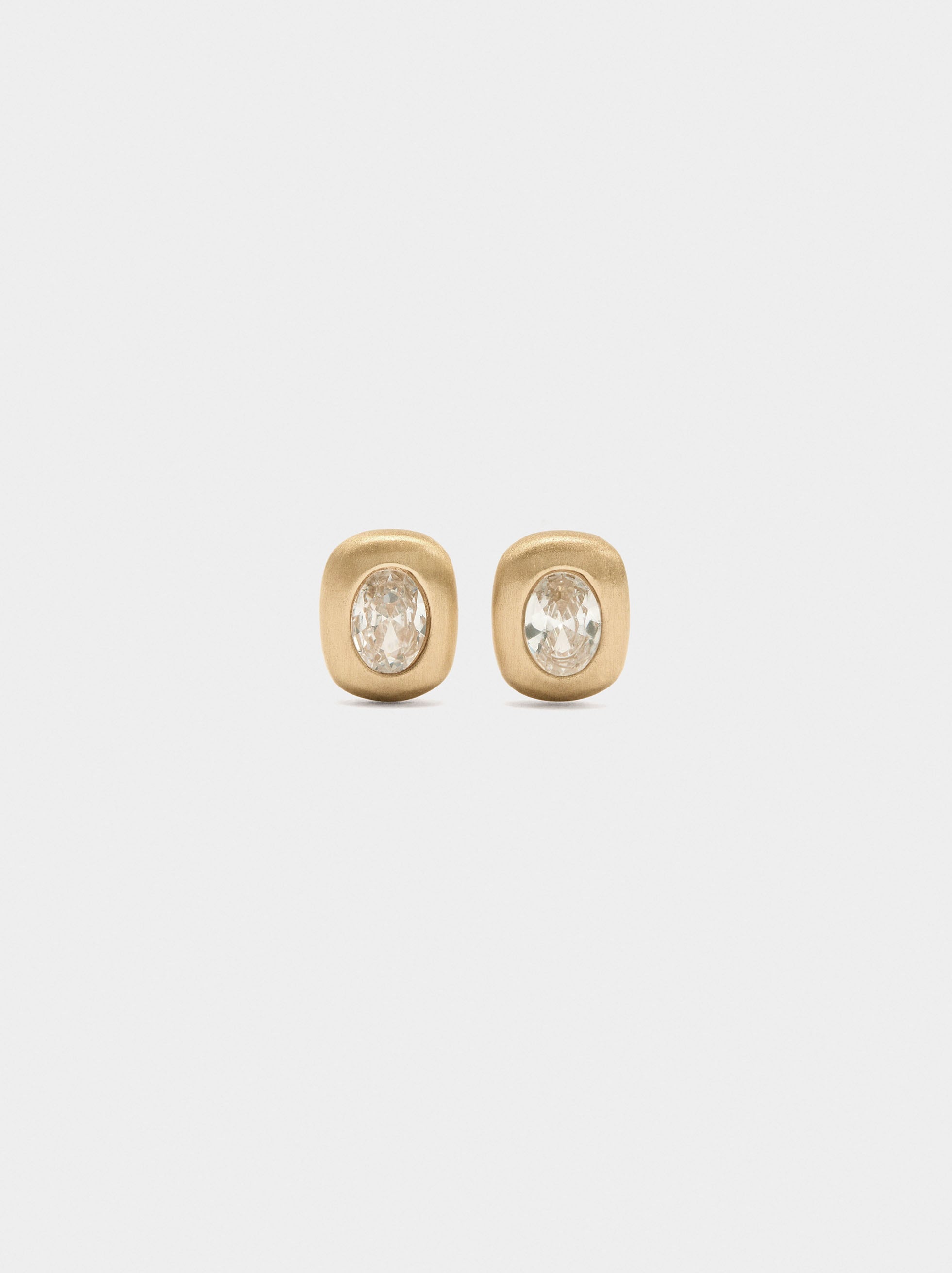 Pendientes Redondeados Con Circonitas