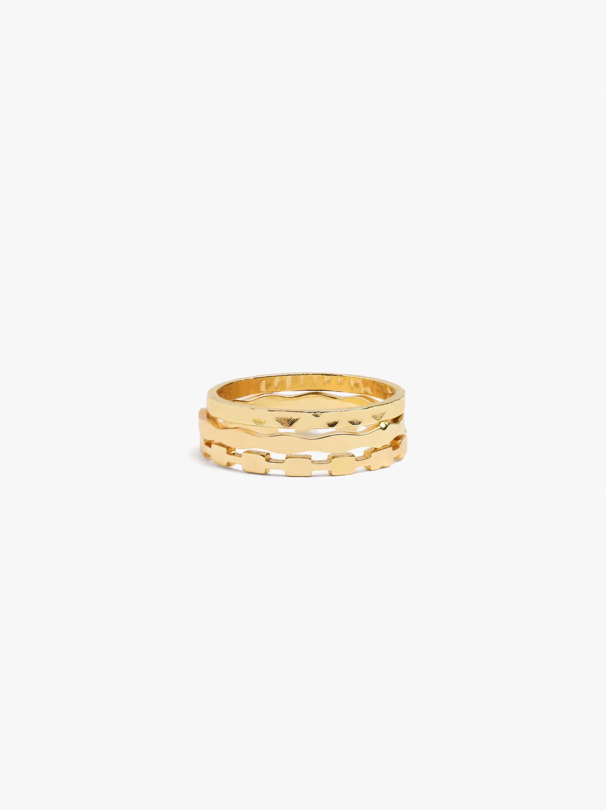 Set De Anillos Con Ondas