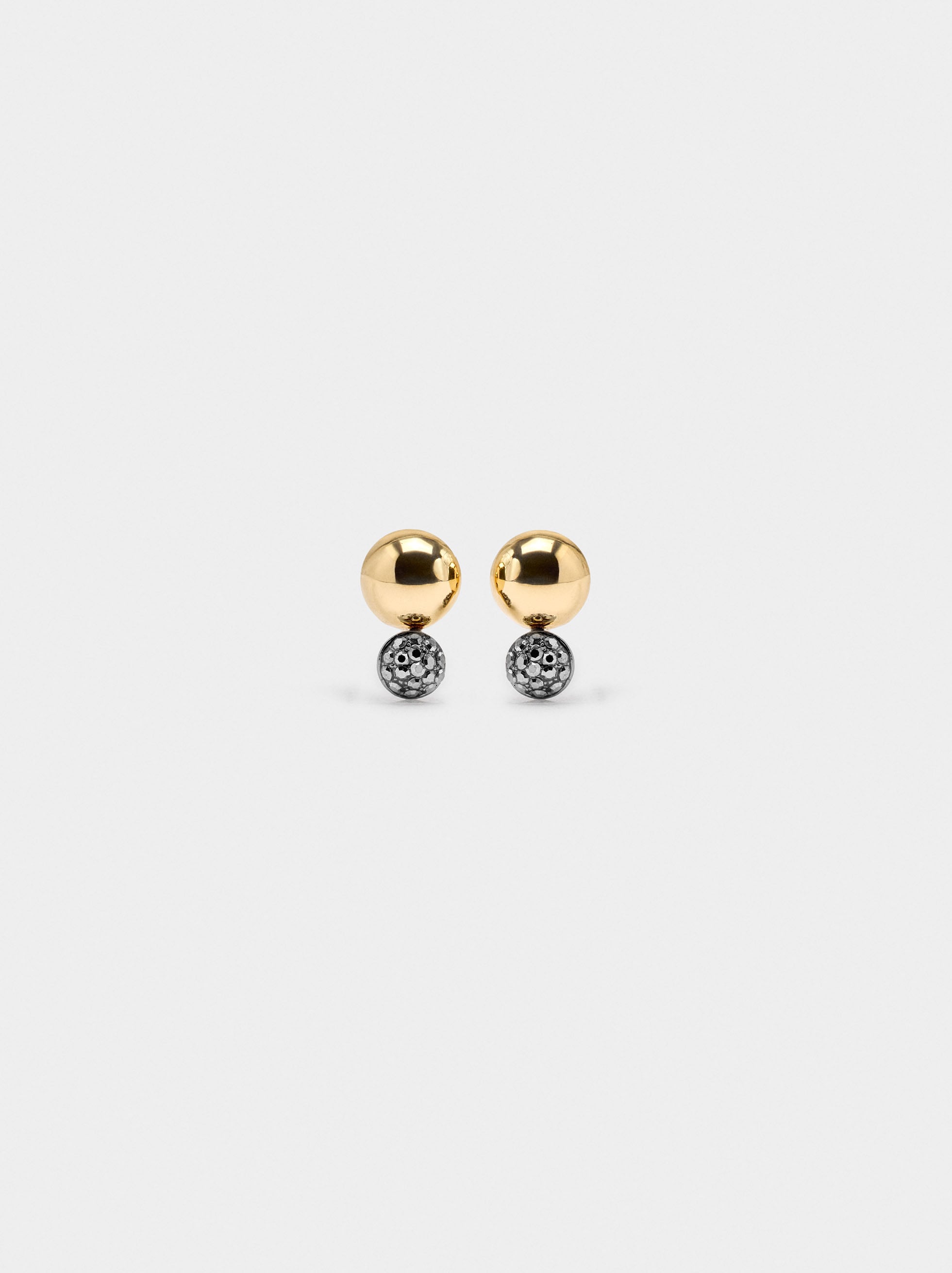 Pendientes De Esferas Con Cristales