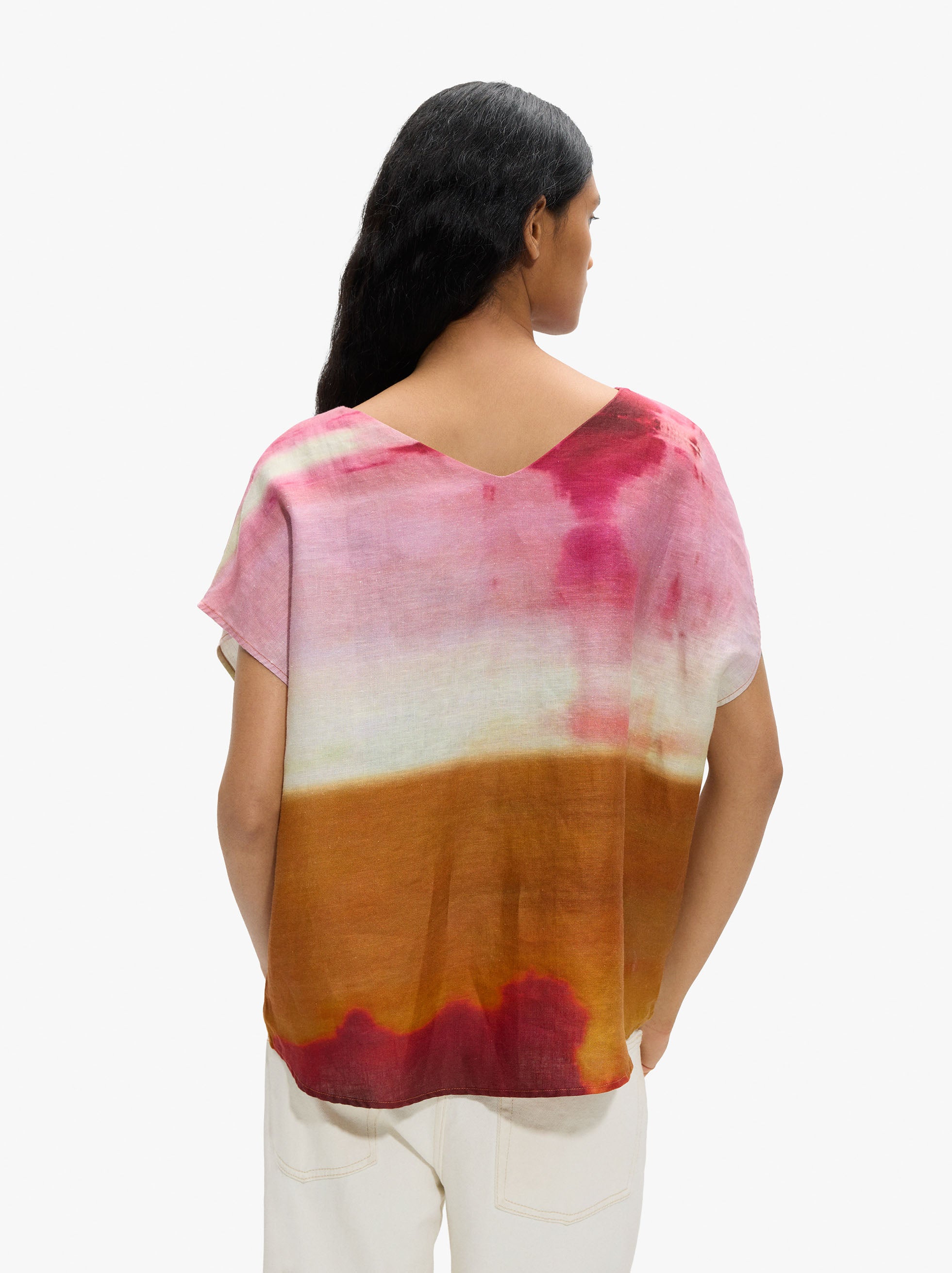 Blusa Estampada 100% Lino