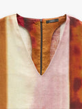 Vestido Estampado 100% Lino