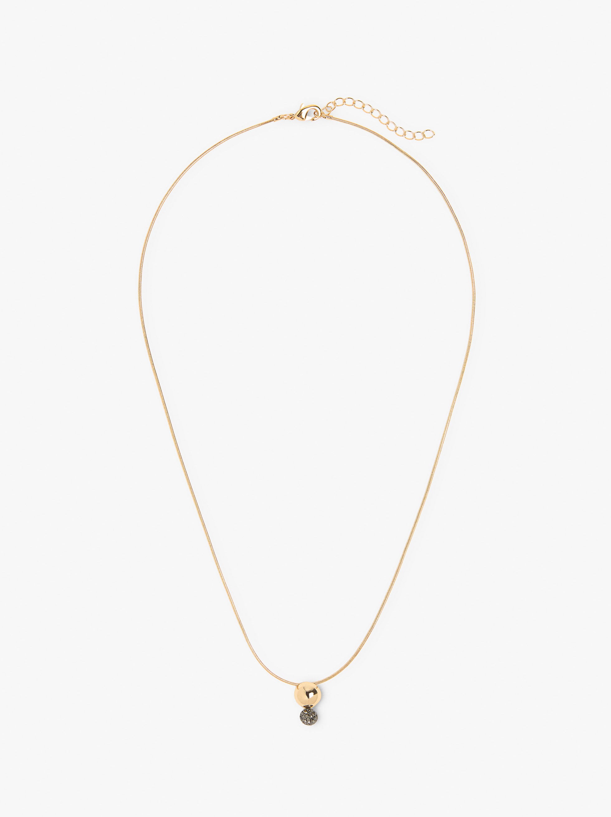 Collar Con Colgante De Esferas Con Cristales