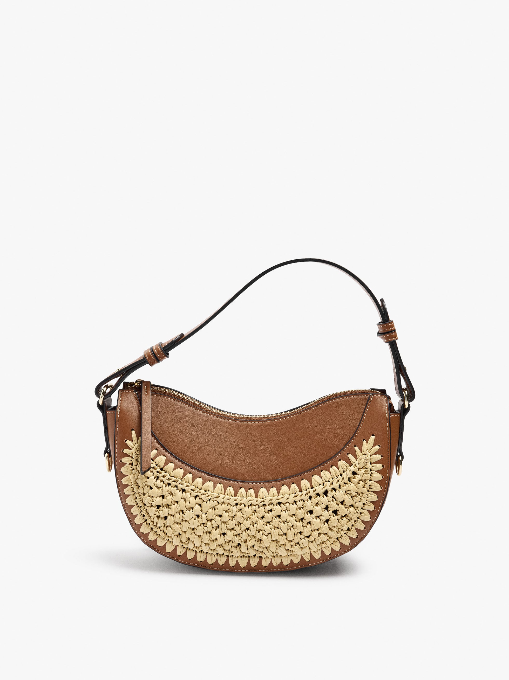 Bolso De Mano Con Detalle Efecto Rafia