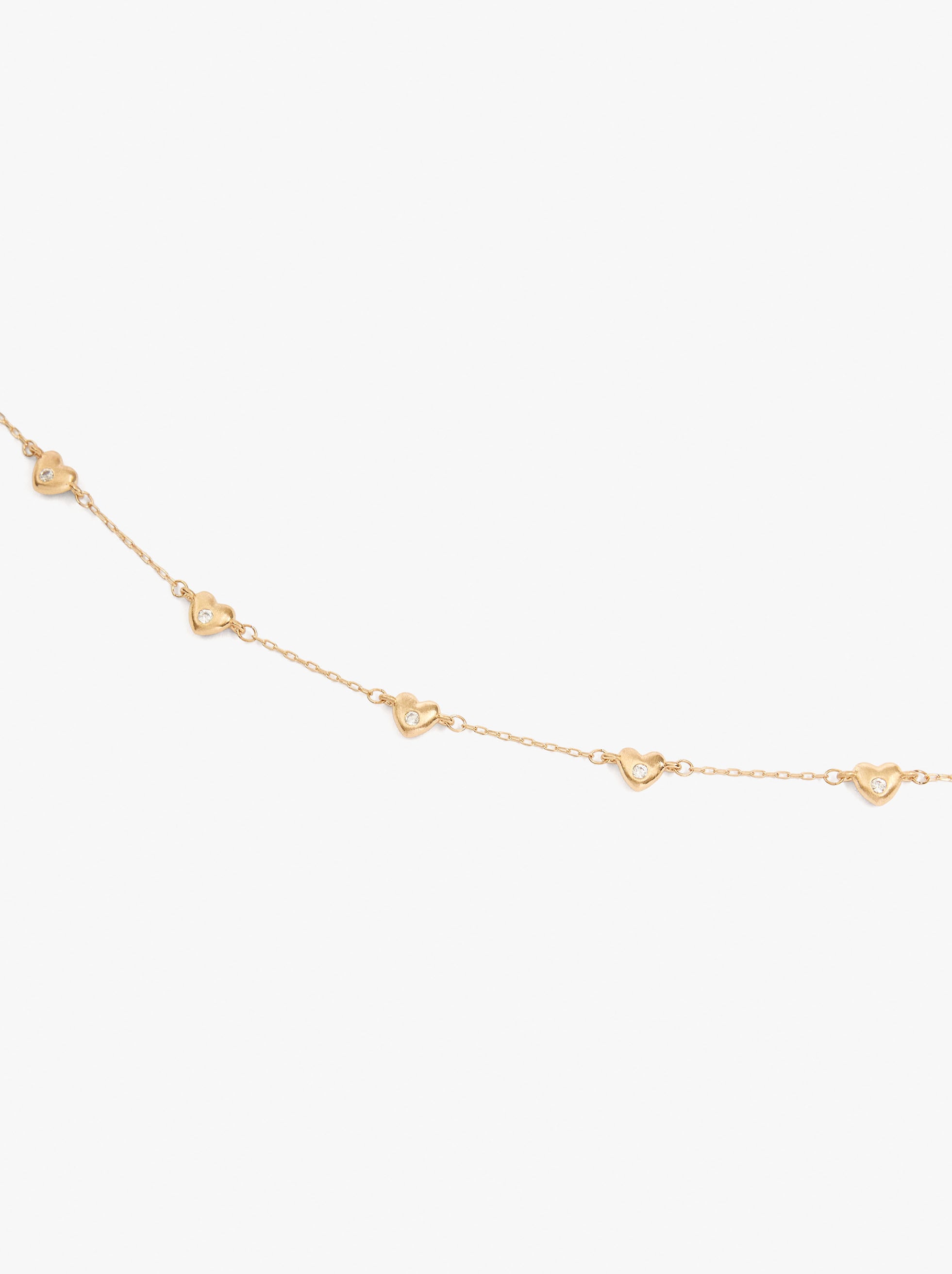 Collar Con Corazones Y Circonitas
