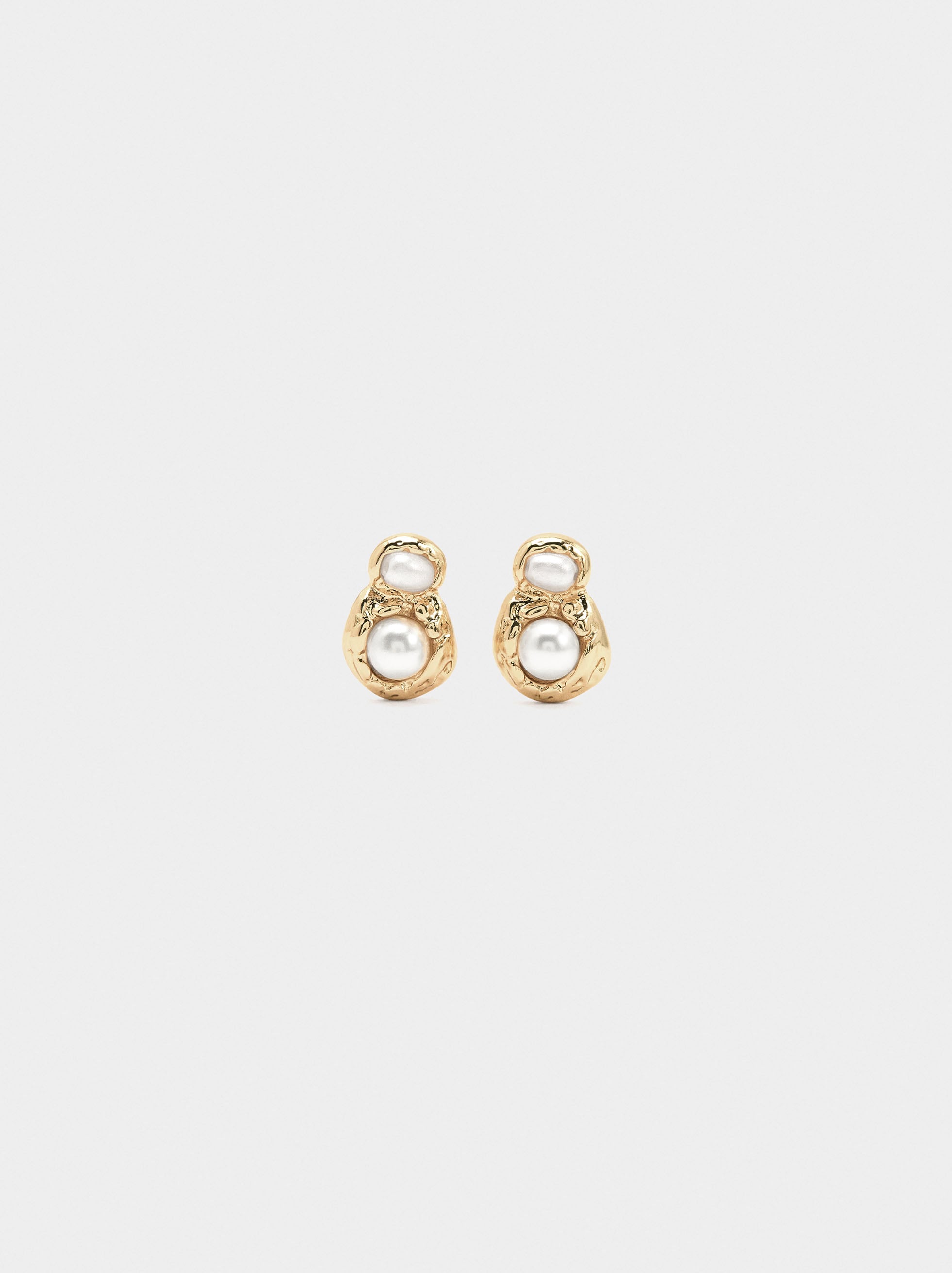 Pendientes De Perlas Dobles