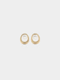 Pendientes De Aro Con Perla