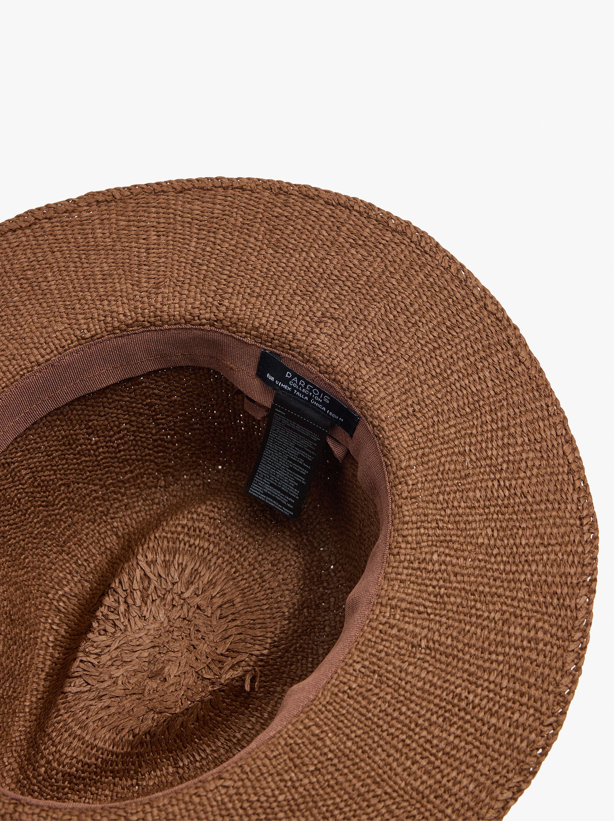 Sombrero Efecto Rafia Con Cordón Y Charms