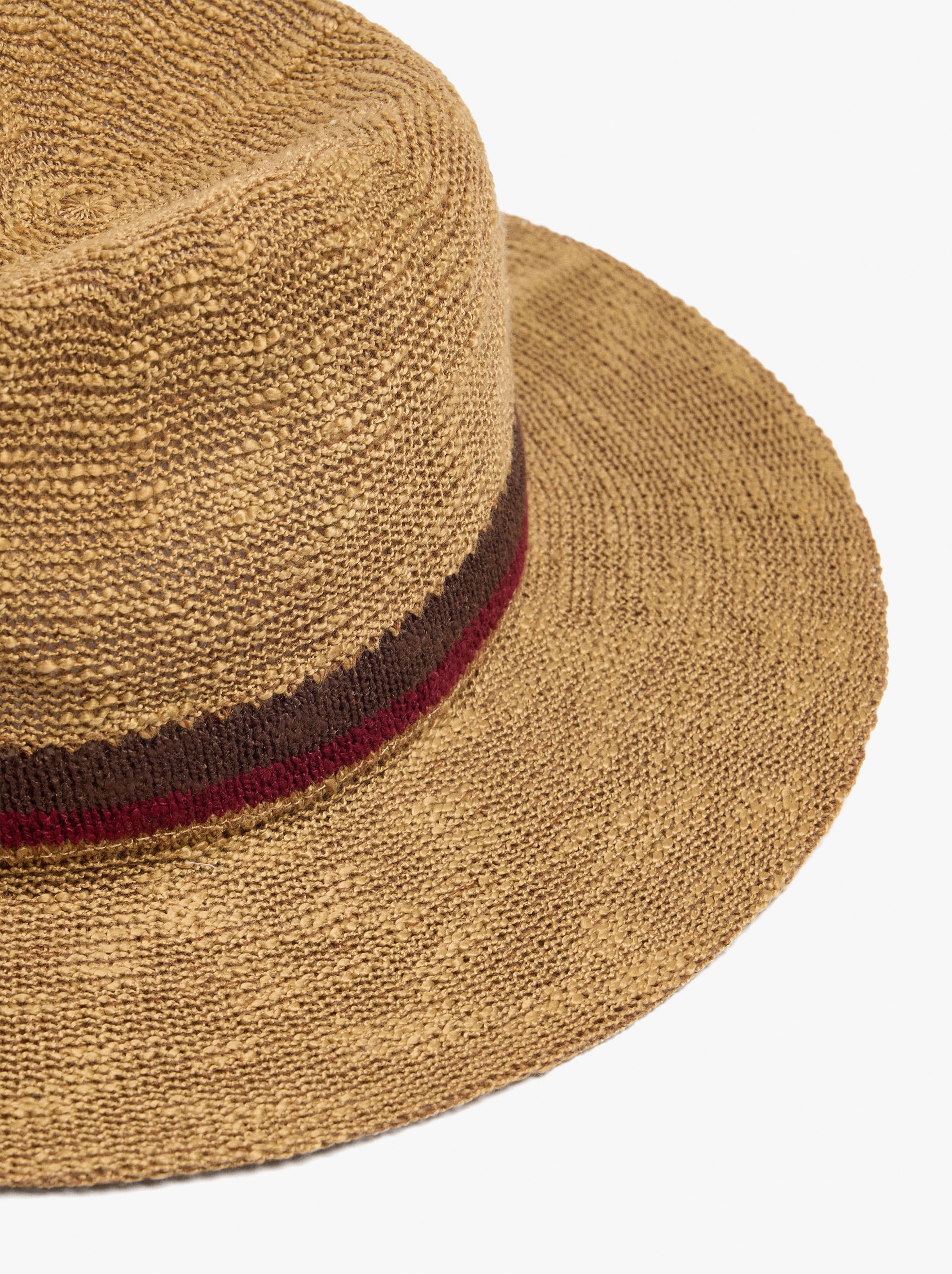 Sombrero De Punto Detalle Bicolor
