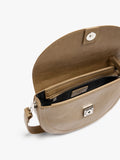 Bolso Bandolera Ovalado Con Solapa