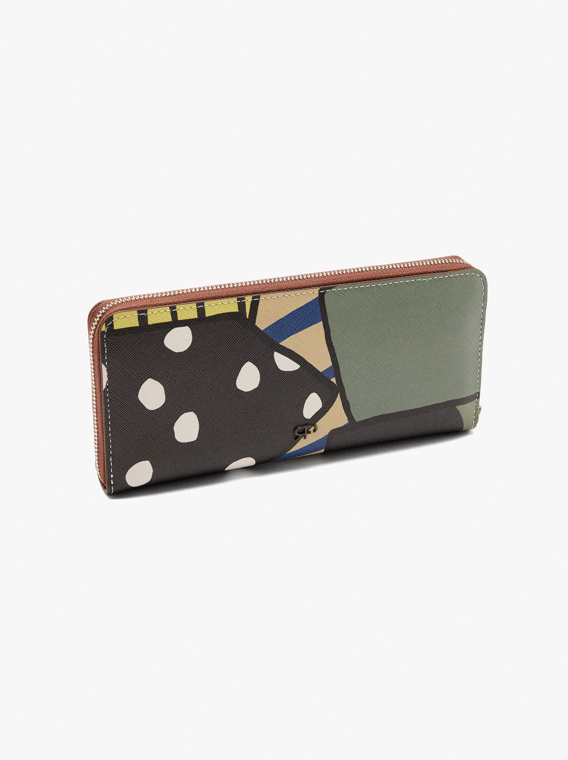Cartera Estampada Con Textura