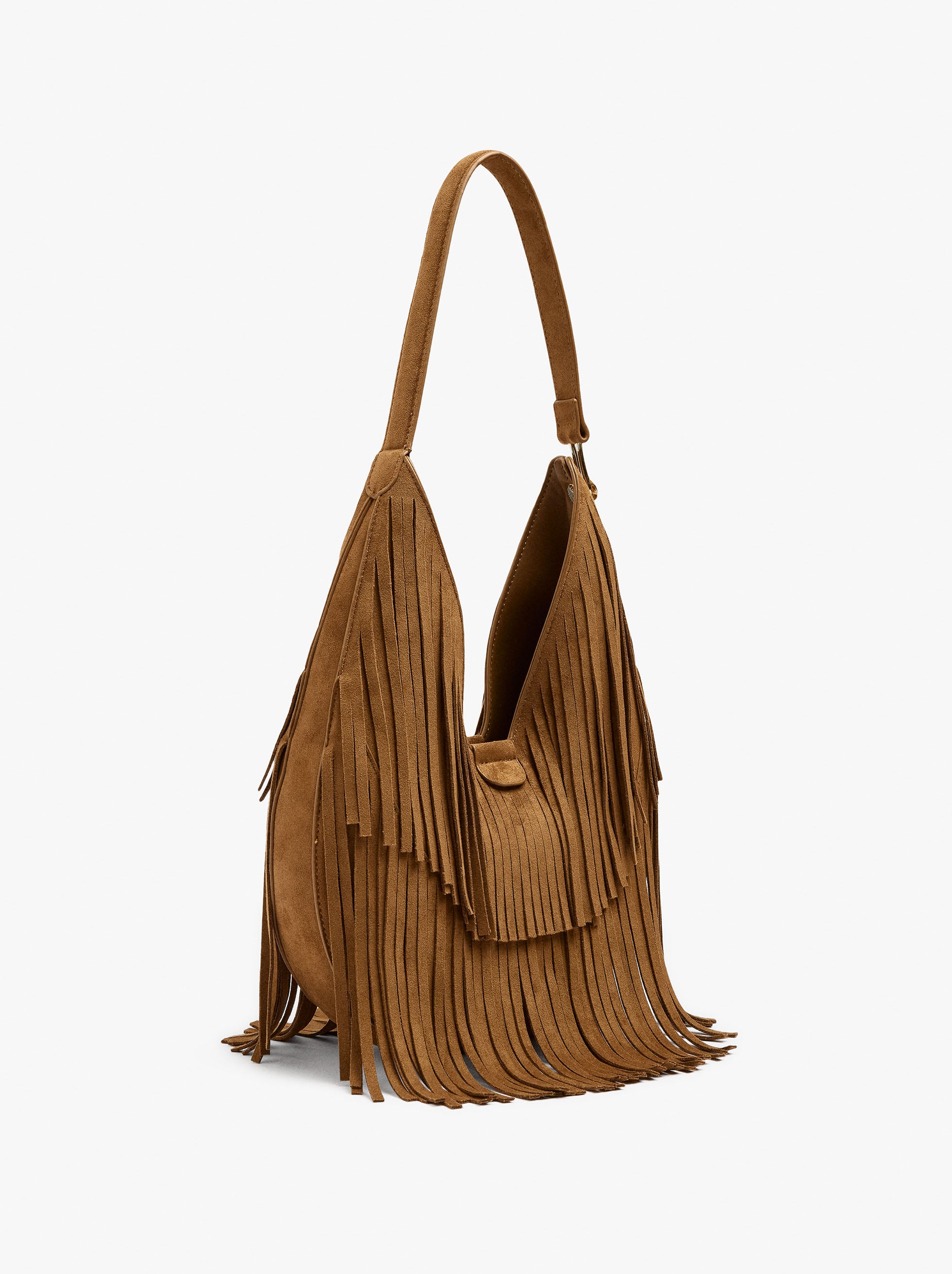 Bolso De Hombro Hobo Con Flecos