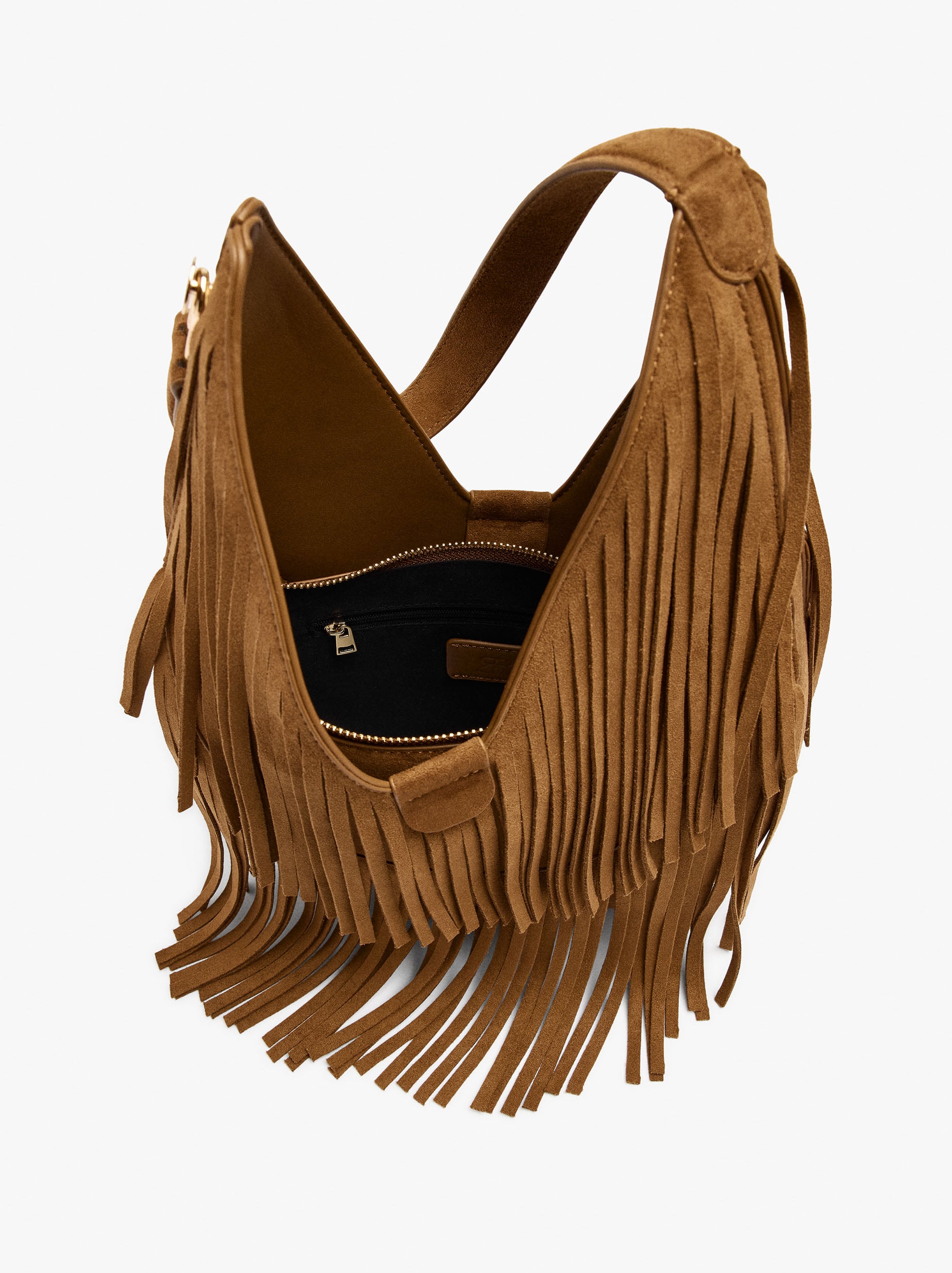 Bolso De Hombro Hobo Con Flecos