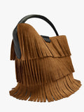Bolso De Mano Bombonera Con Flecos