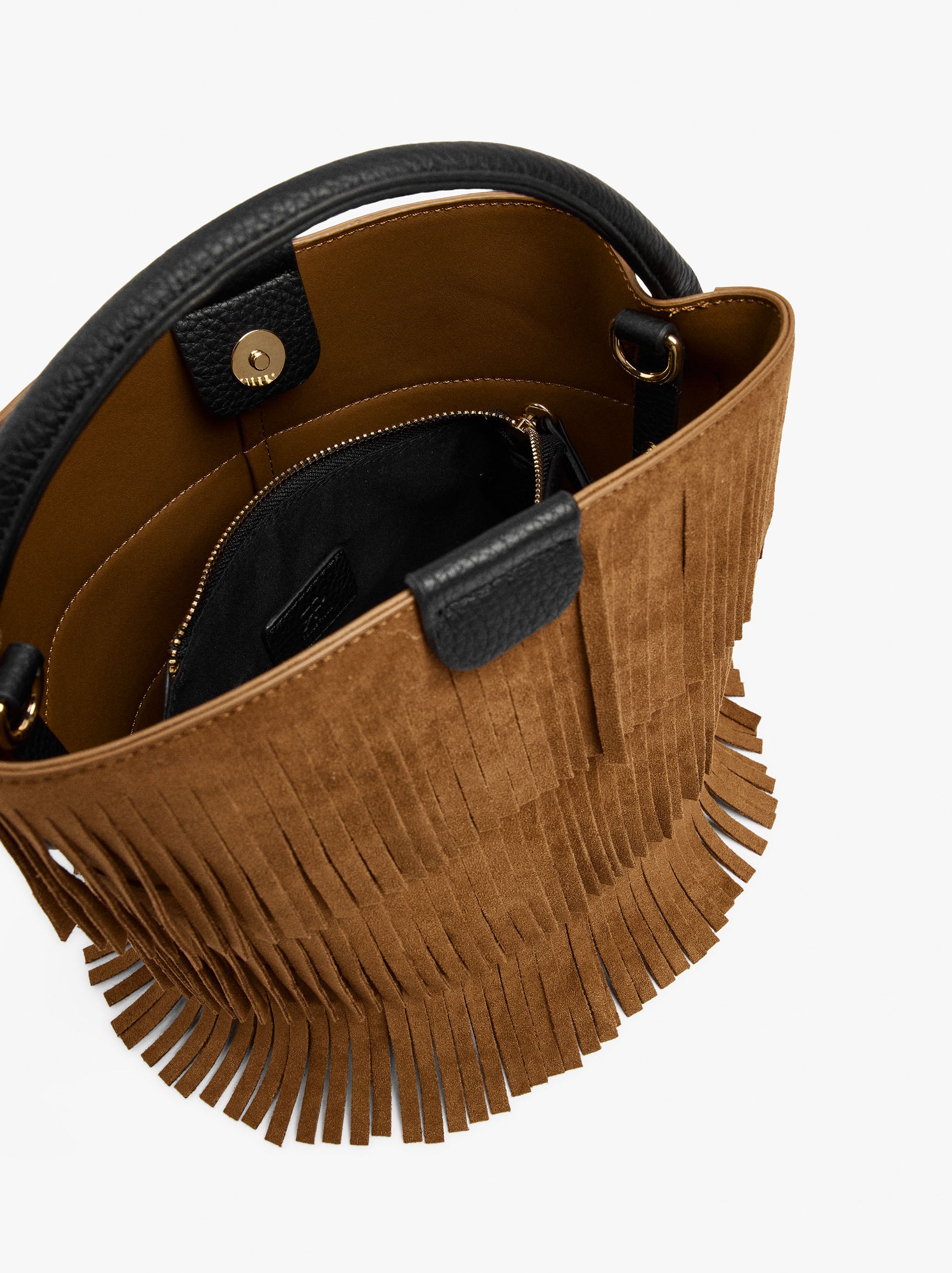 Bolso De Mano Bombonera Con Flecos