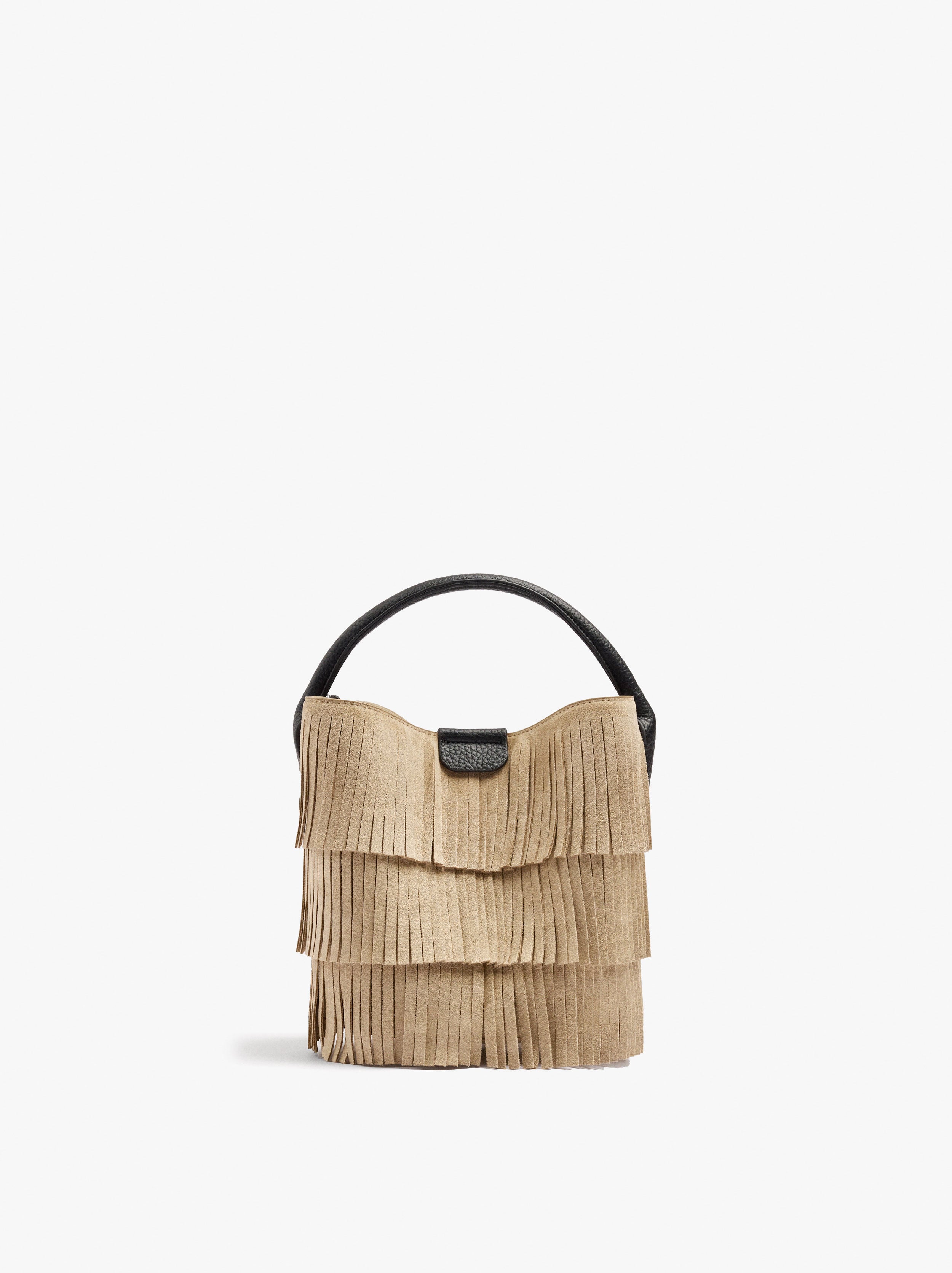 Bolso De Mano Bombonera Con Flecos