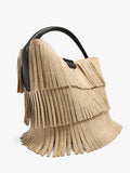 Bolso De Mano Bombonera Con Flecos