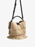 Bolso De Mano Bombonera Con Flecos