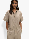 Camisa Efecto Arrugado Con Bolsillo