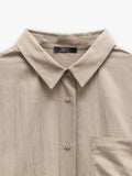 Camisa Efecto Arrugado Con Bolsillo