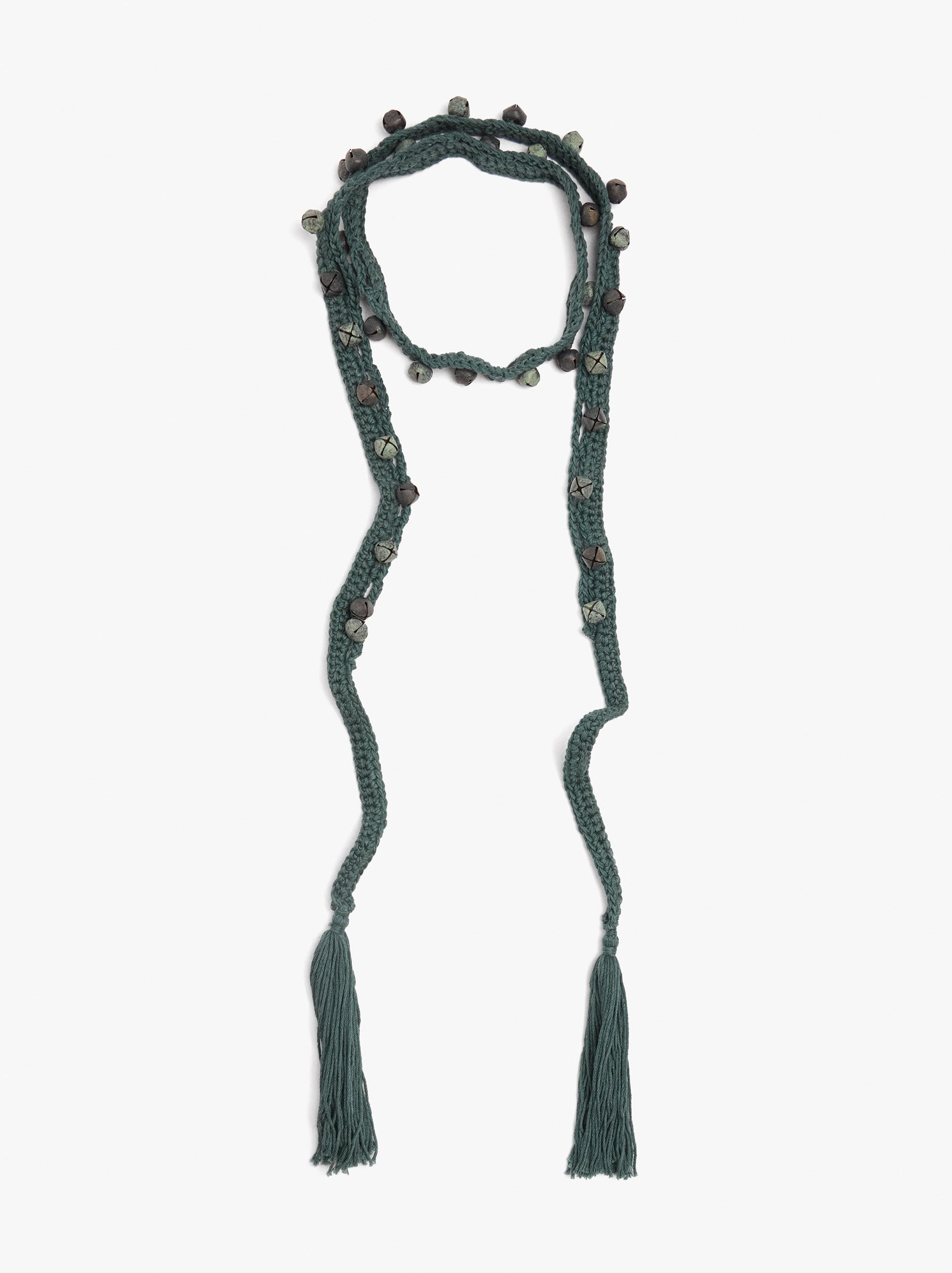 Collar Multifuncional De Crochet Con Cascabeles