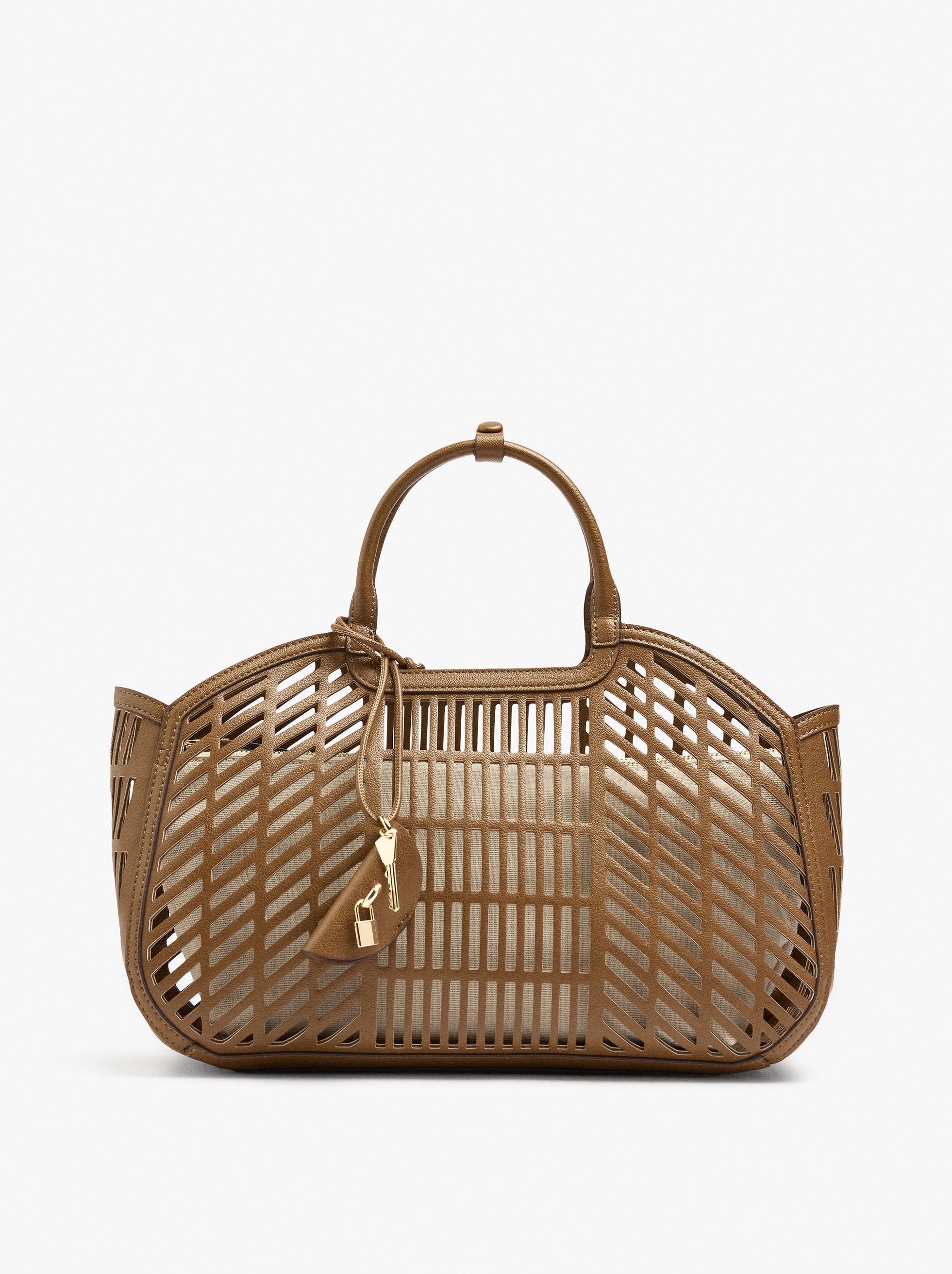Bolso Tote Perforado Con Bolsa Removible L