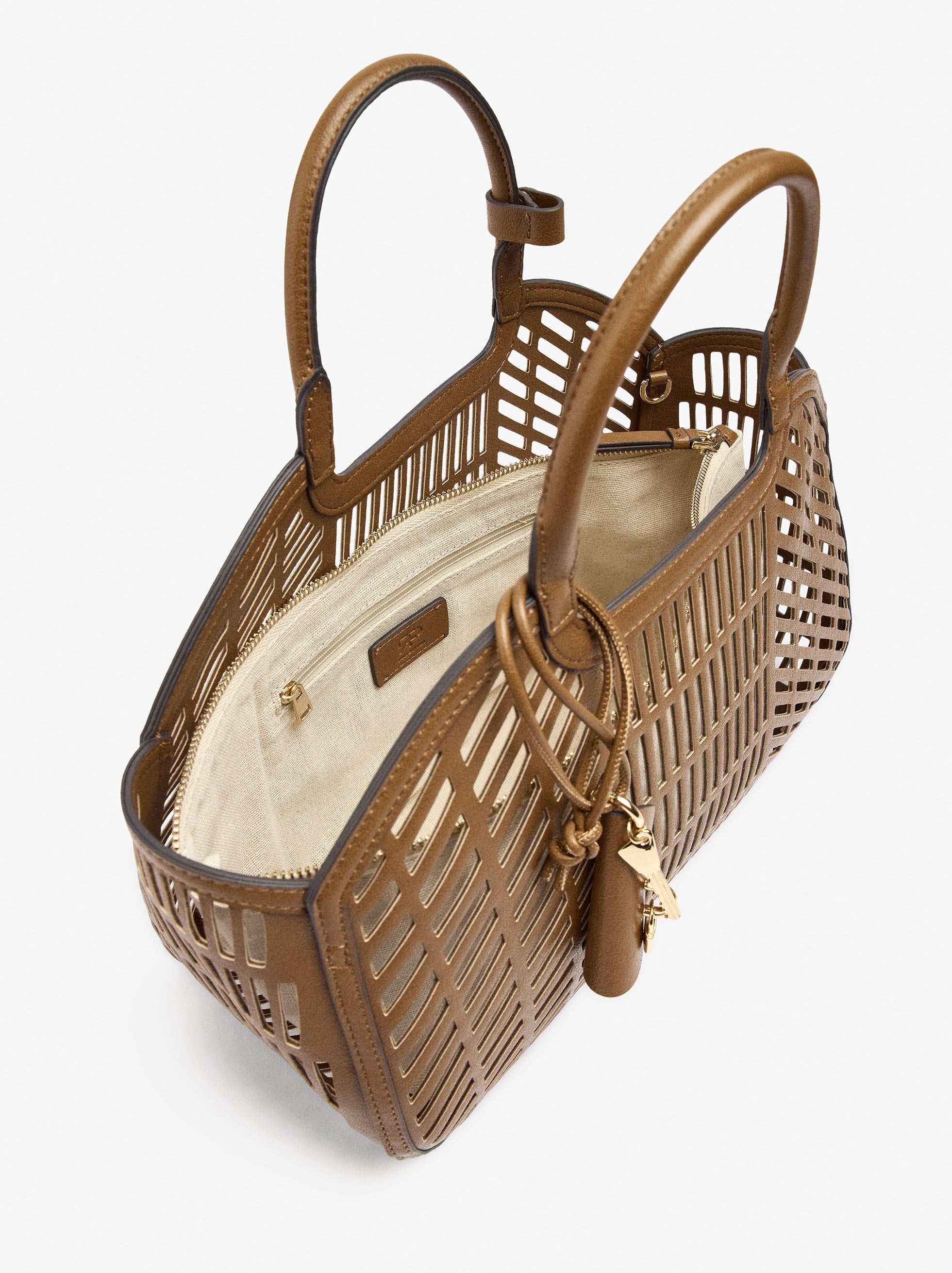 Bolso Tote Perforado Con Bolsa Removible L