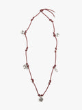 Collar De Cordón Con Charms Y Cascabeles