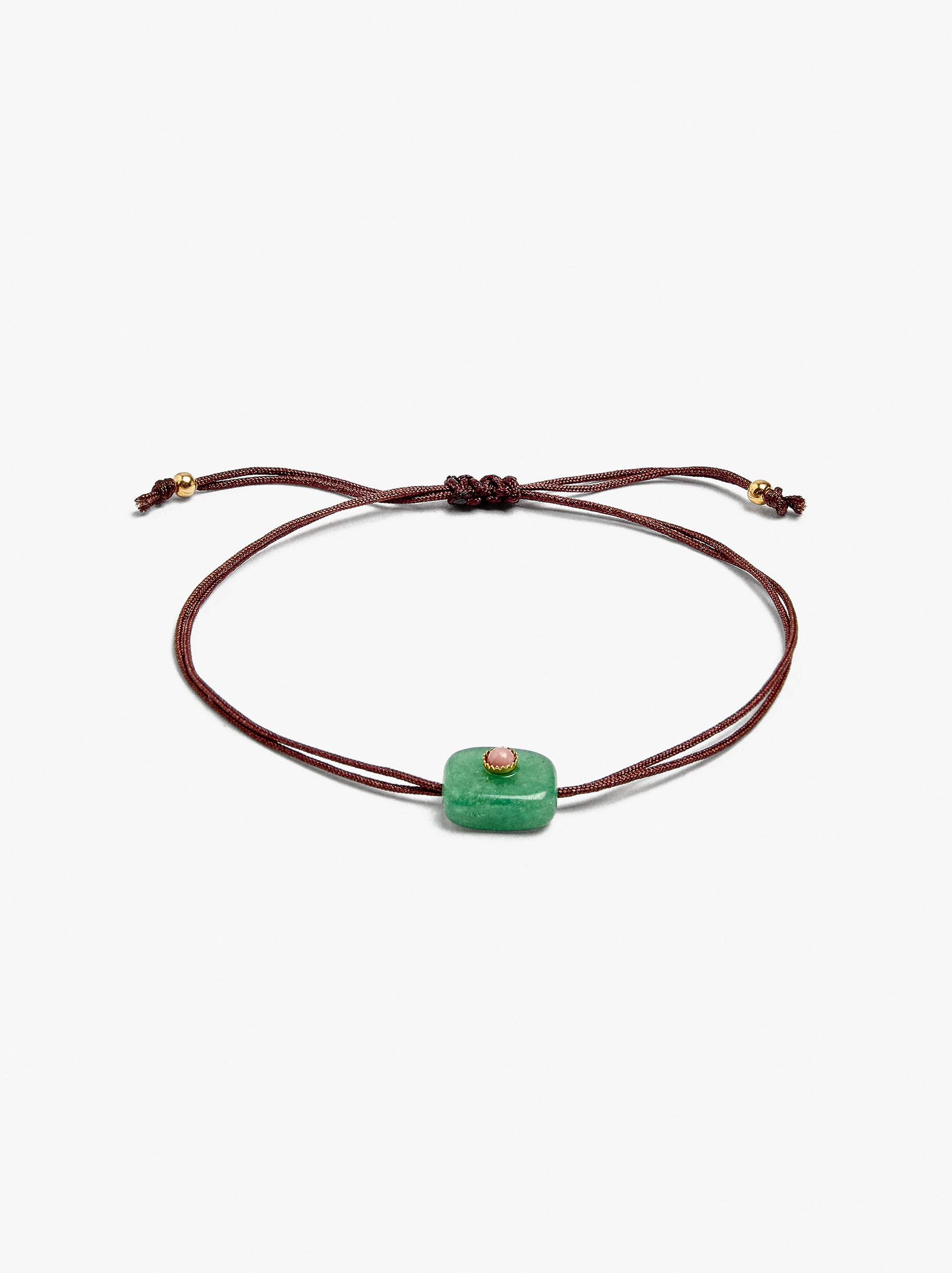 Pulsera Ajustable De Cordón Con Piedra