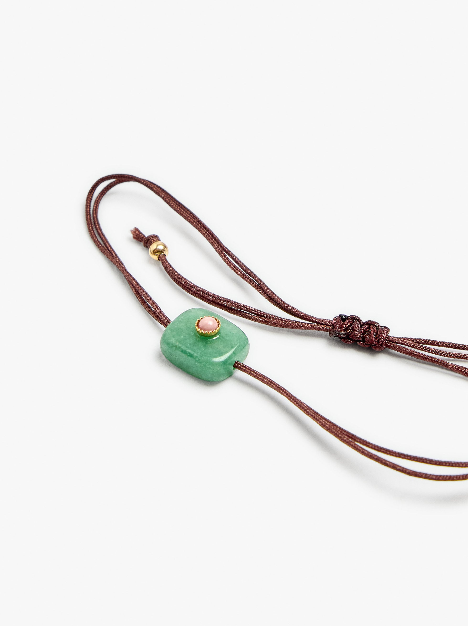 Pulsera Ajustable De Cordón Con Piedra