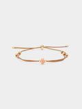 Pulsera Ajustable De Cordón Con Cruz