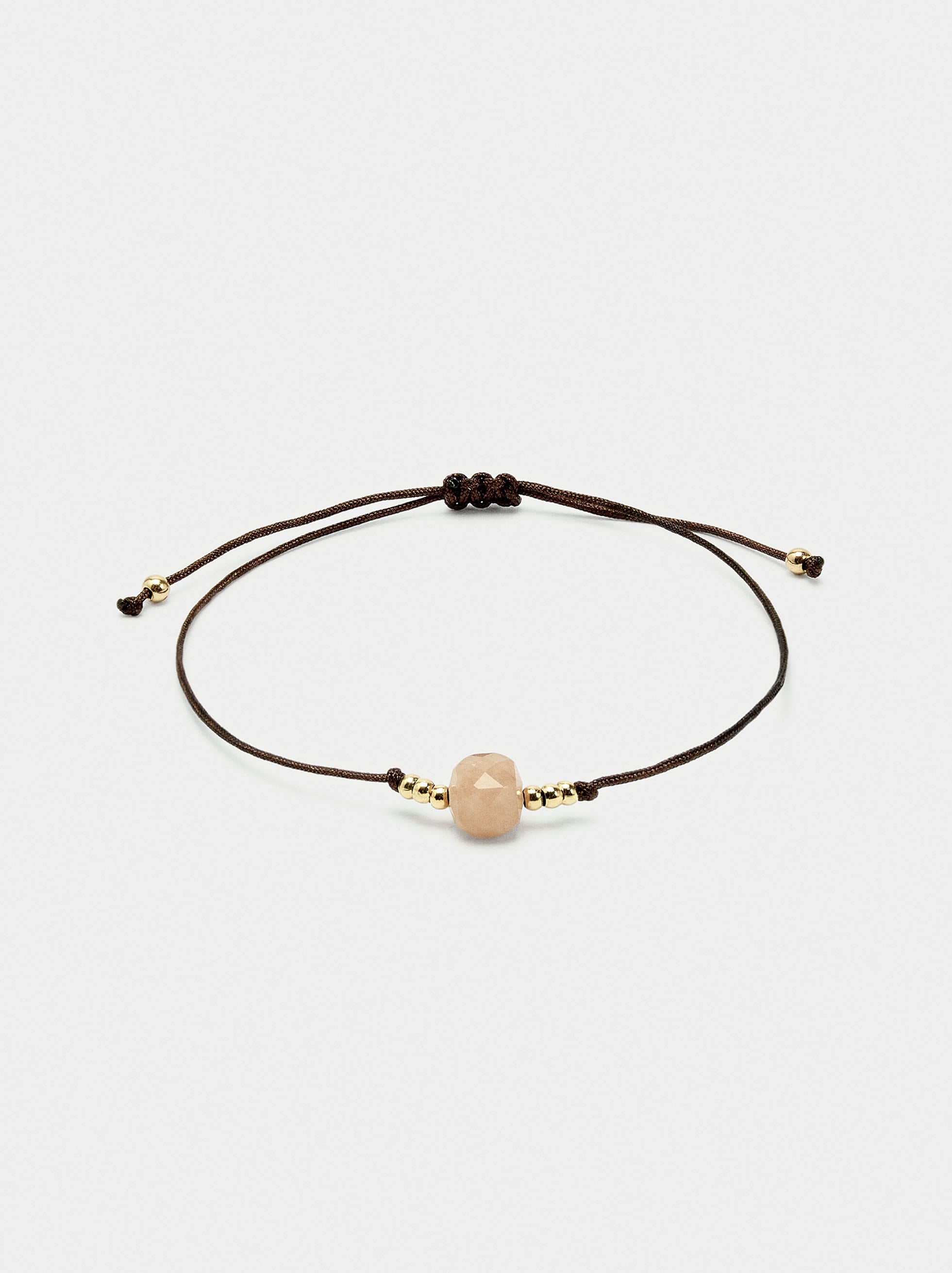 Pulsera Ajustable De Cordón Con Piedra