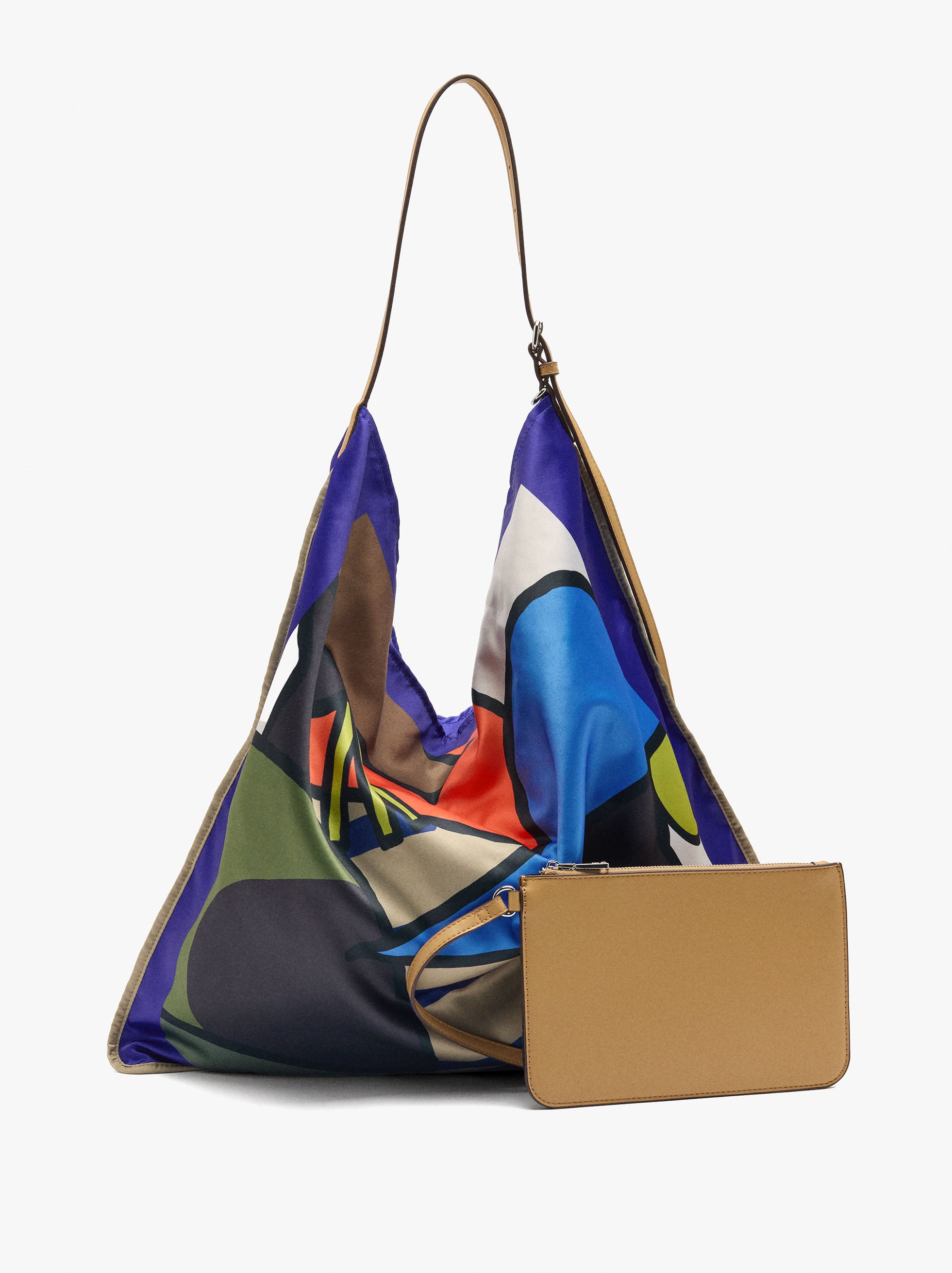 Bolso De Hombro Estampado De Nylon