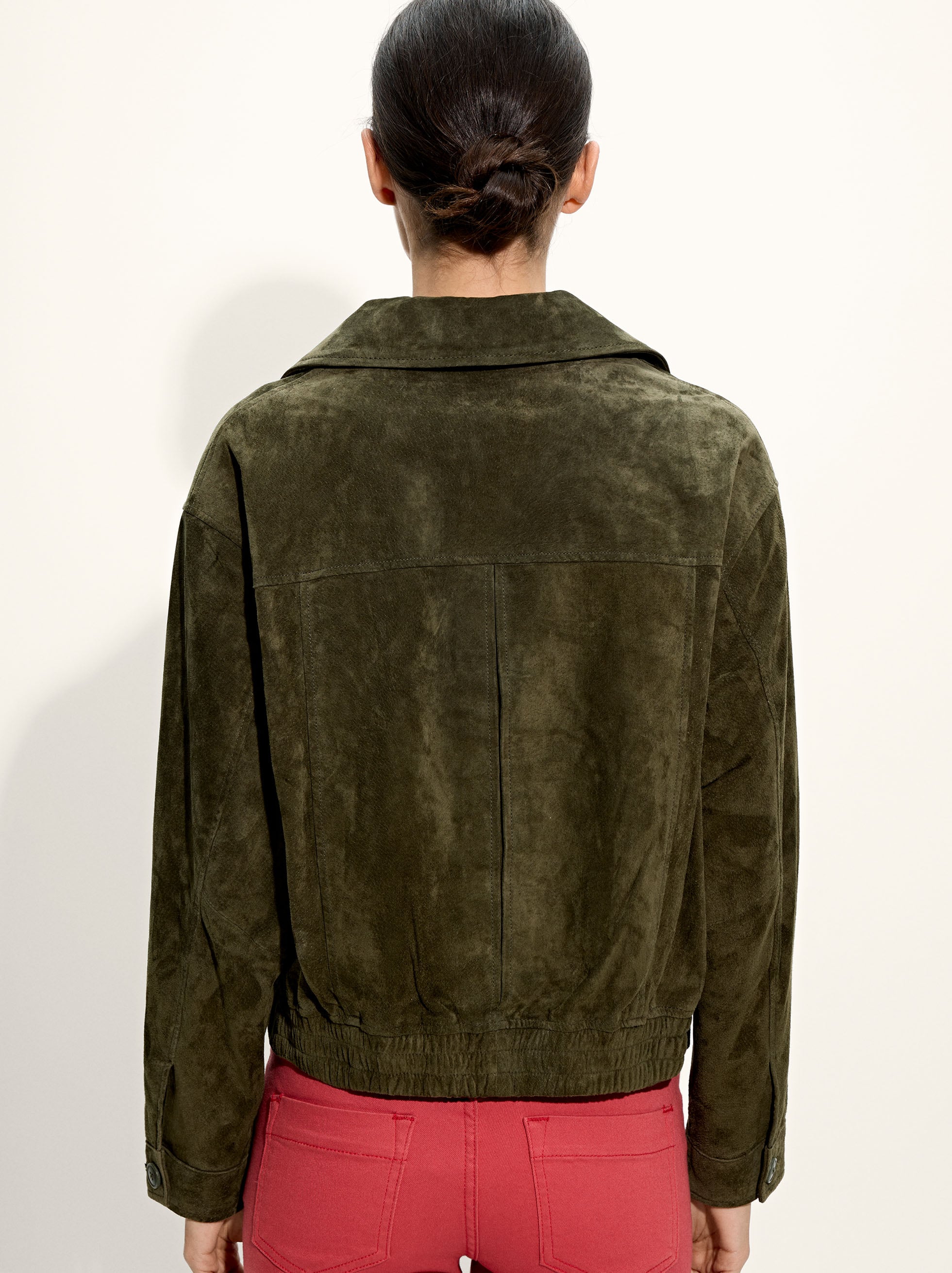 Chaqueta De Piel Con Cinturón