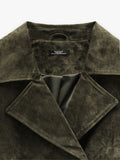 Chaqueta De Piel Con Cinturón