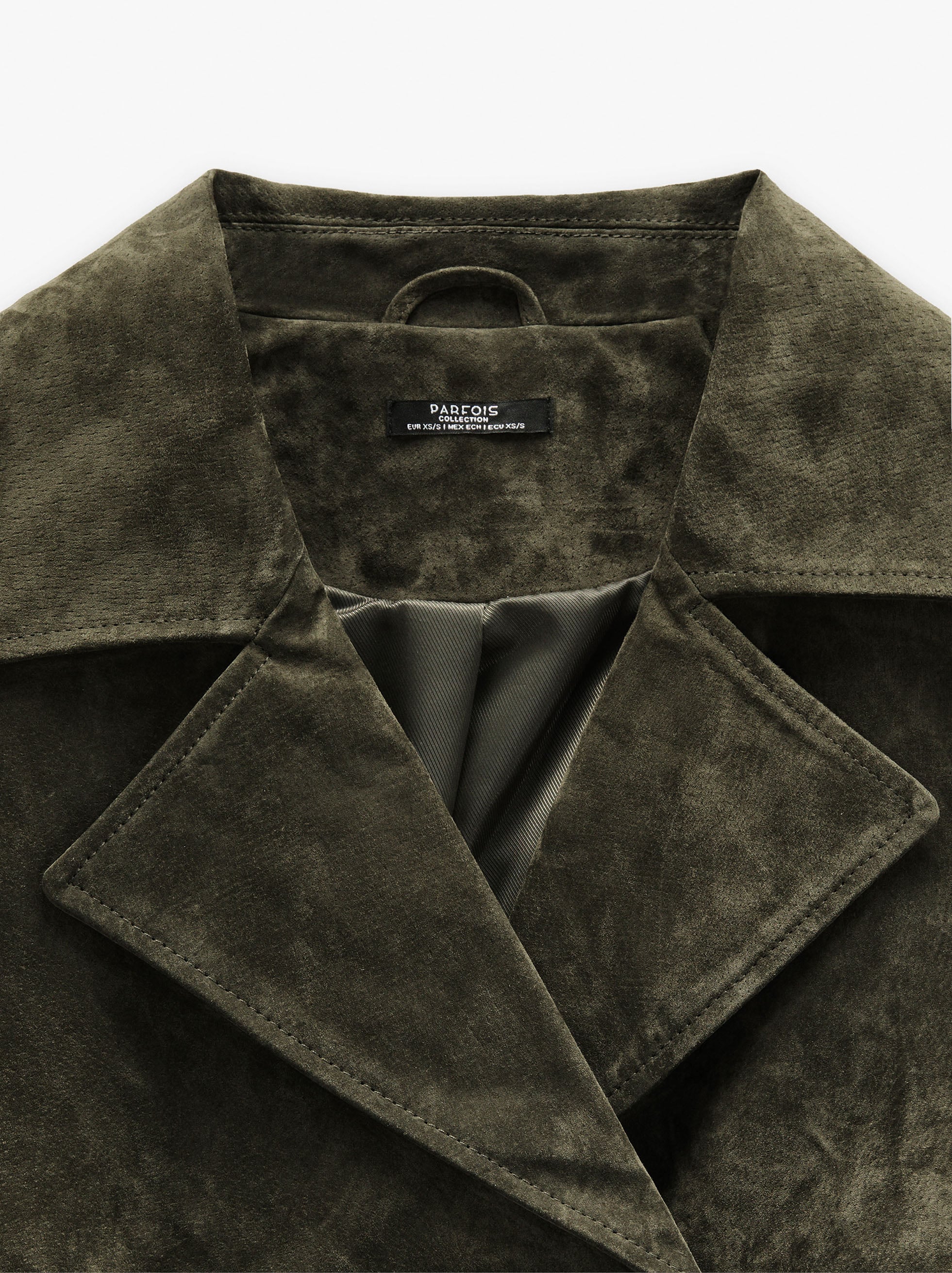 Chaqueta De Piel Con Cinturón