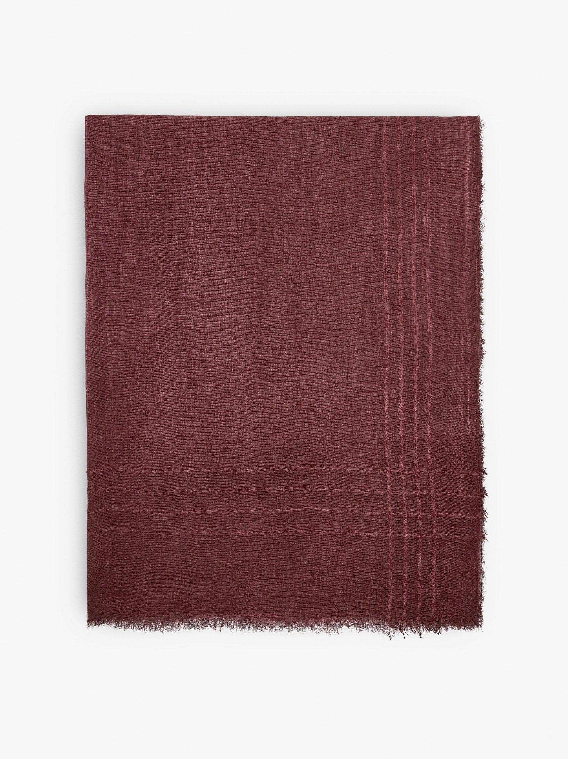 Pashmina Con Rayas Bordadas