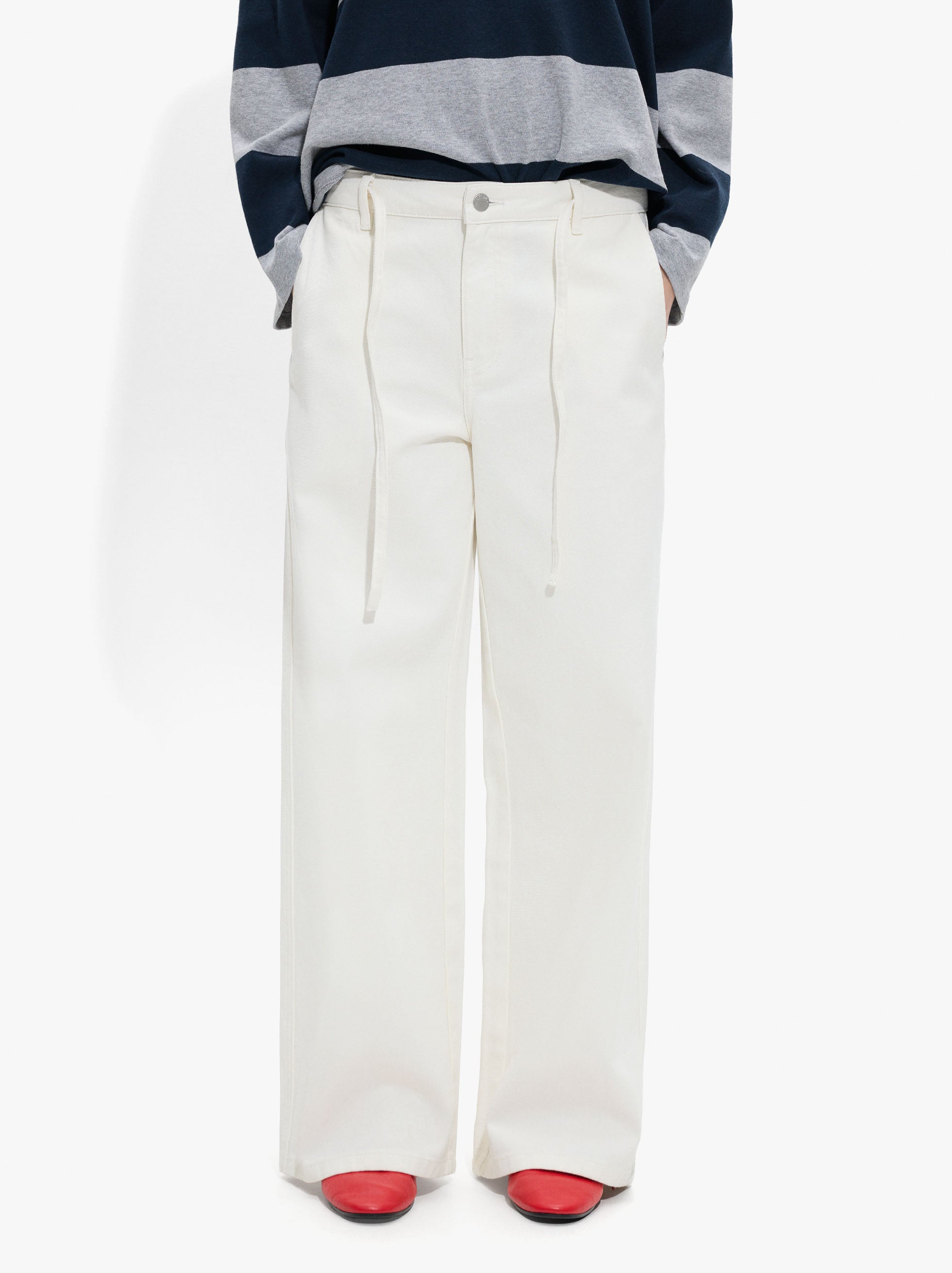 Pantalón Vaquero Con Cordón Ajustable 100% Algodón
