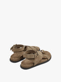 Sandalias Planas De Piel Con Tiras Cruzadas