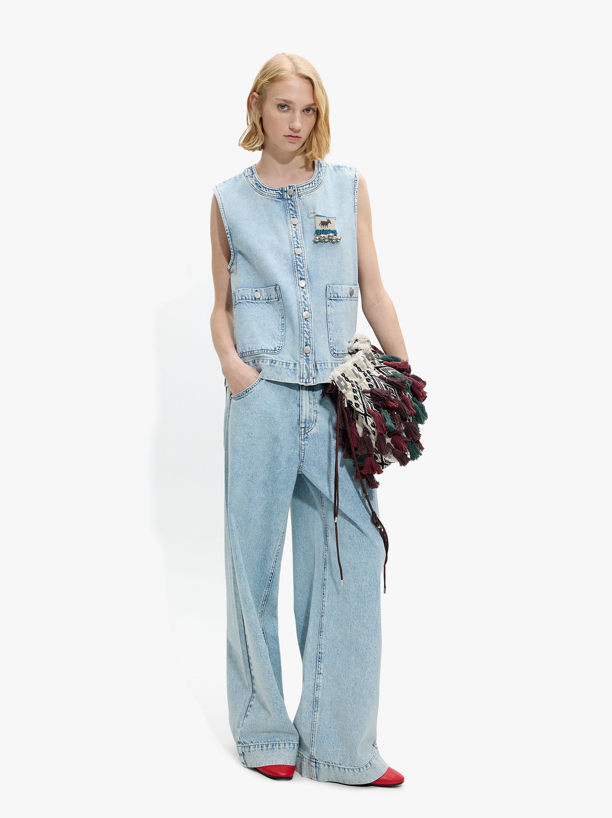 Chaleco De Denim 100% Algodón