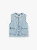Chaleco De Denim 100% Algodón