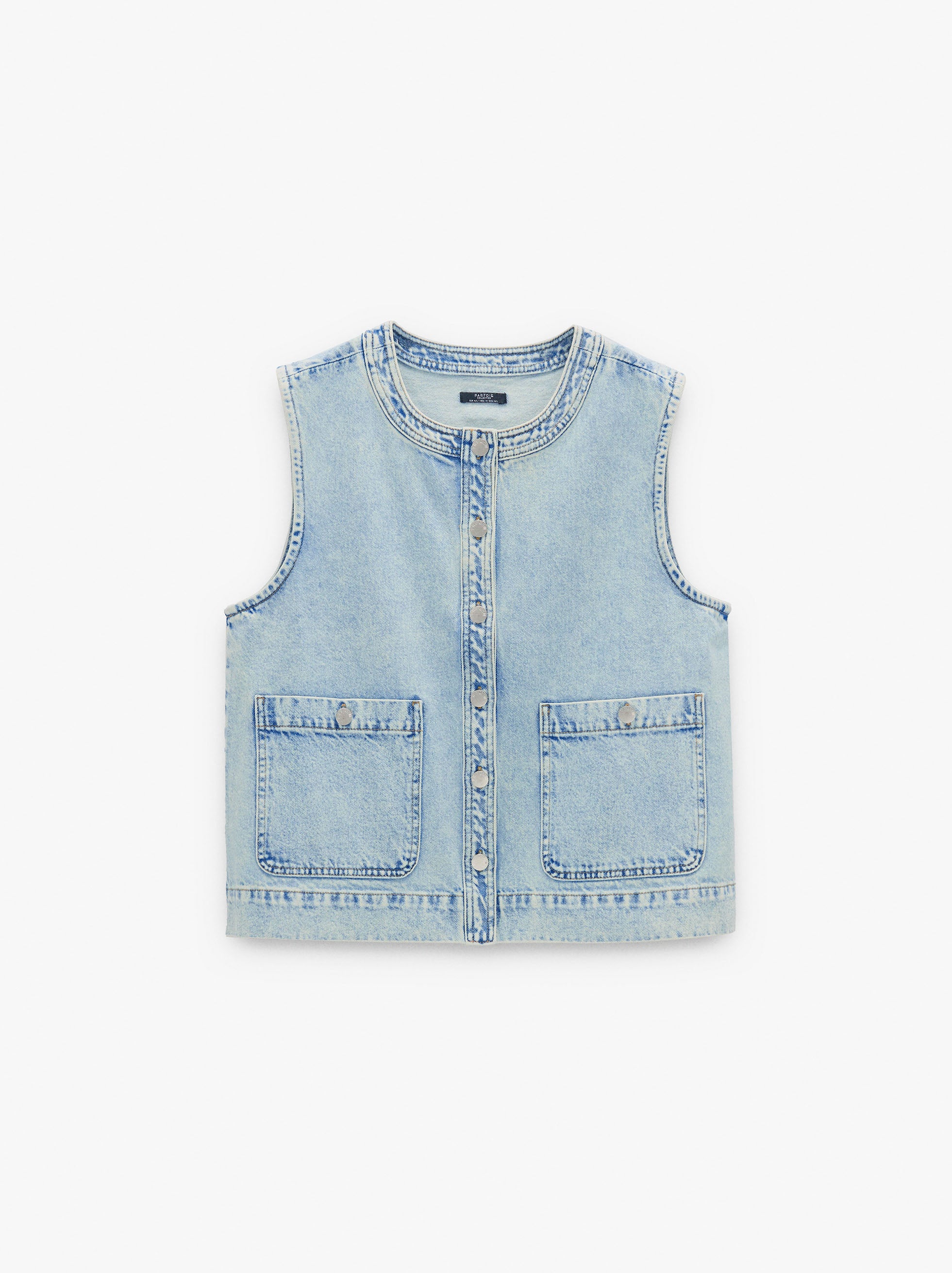 Chaleco De Denim 100% Algodón