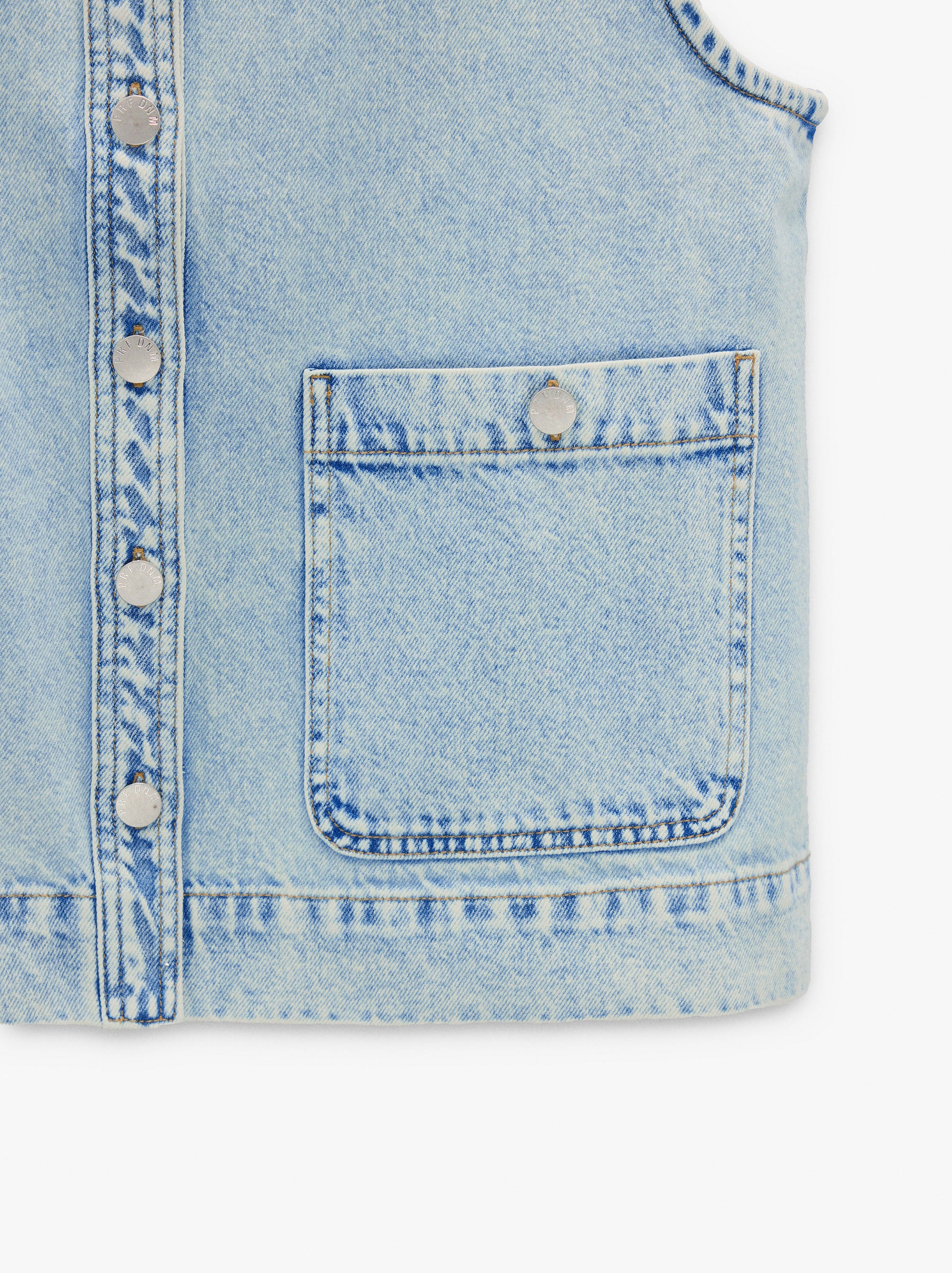 Chaleco De Denim 100% Algodón