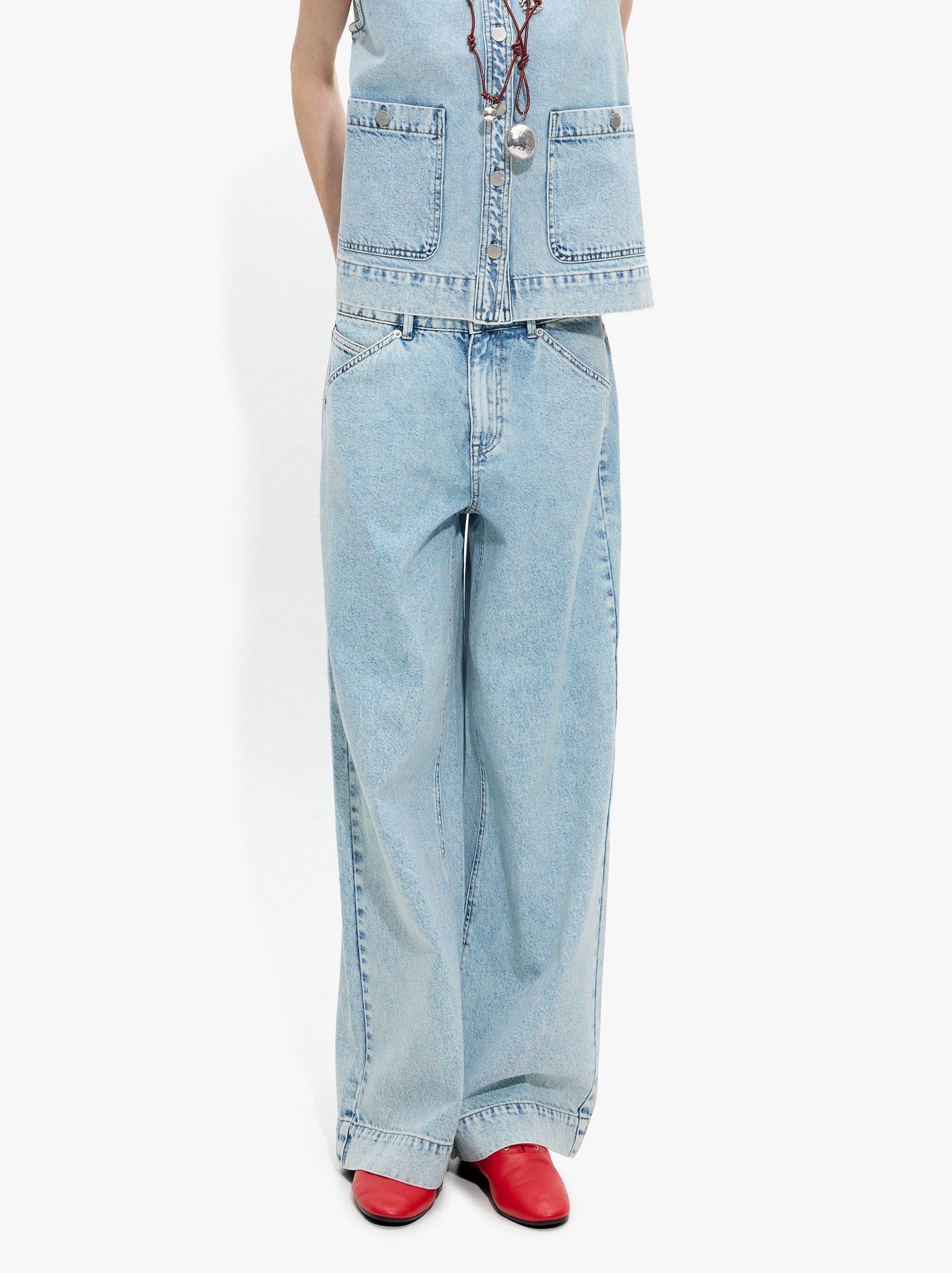 Pantalón Vaquero Wide Leg 100% Algodón