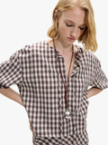 Blusa A Cuadros Vichy Con Lazo
