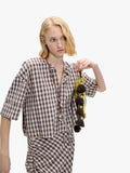 Blusa A Cuadros Vichy Con Lazo