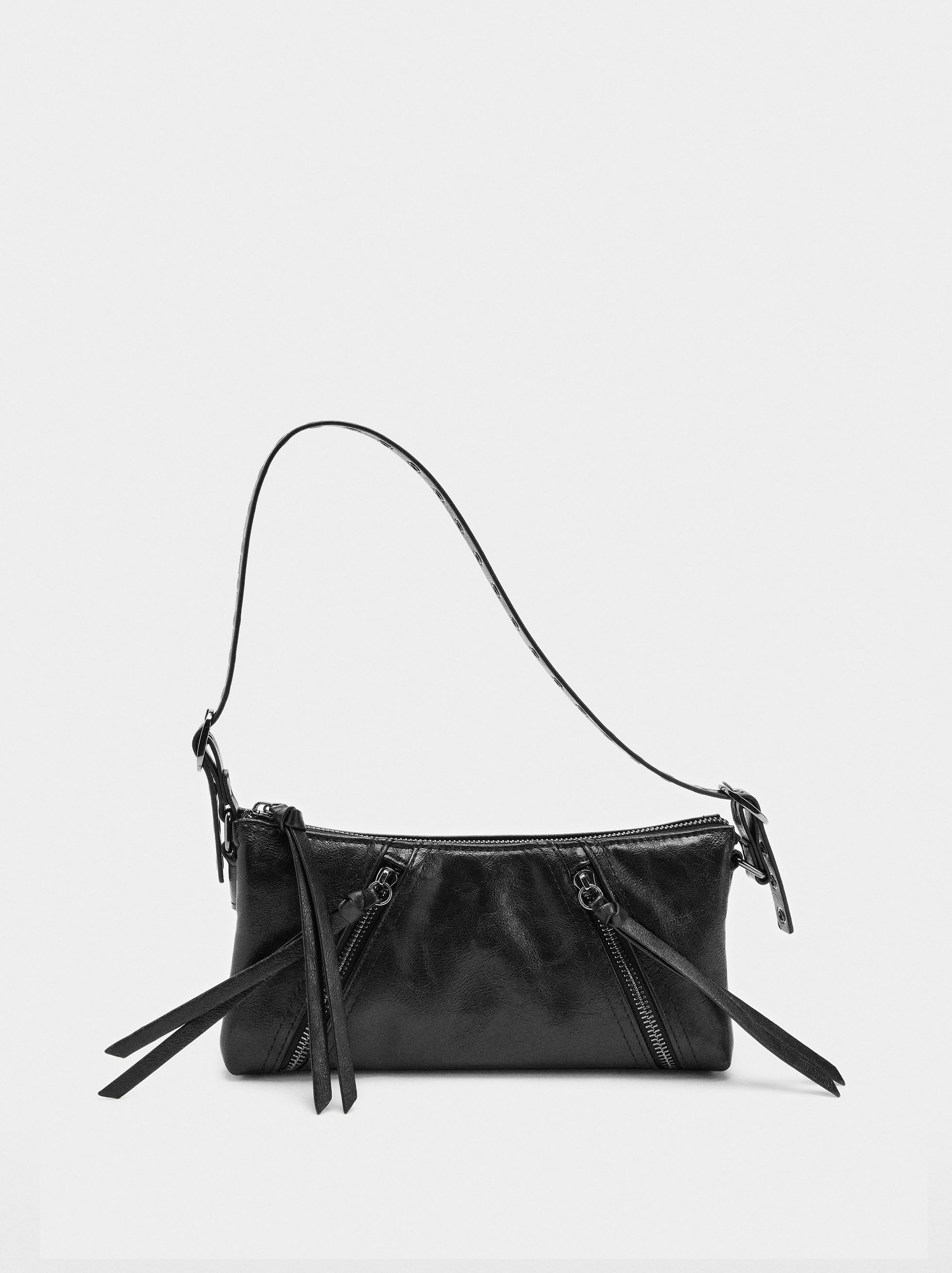 Bolso De Hombro Efecto Desgastado