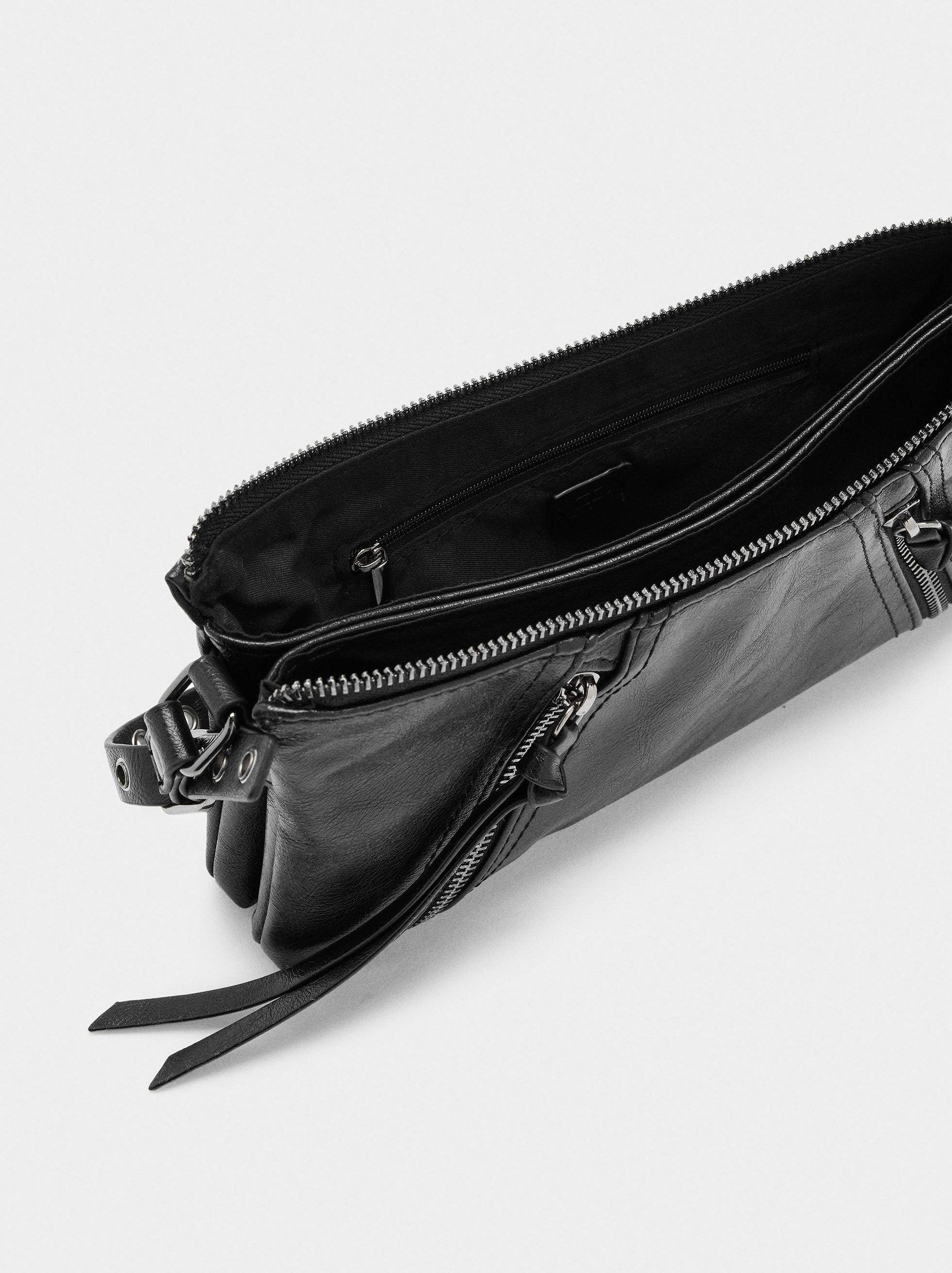 Bolso De Hombro Efecto Desgastado