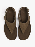 Sandalias De Piel Con Plataforma