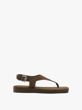 Sandalias De Piel Con Plataforma